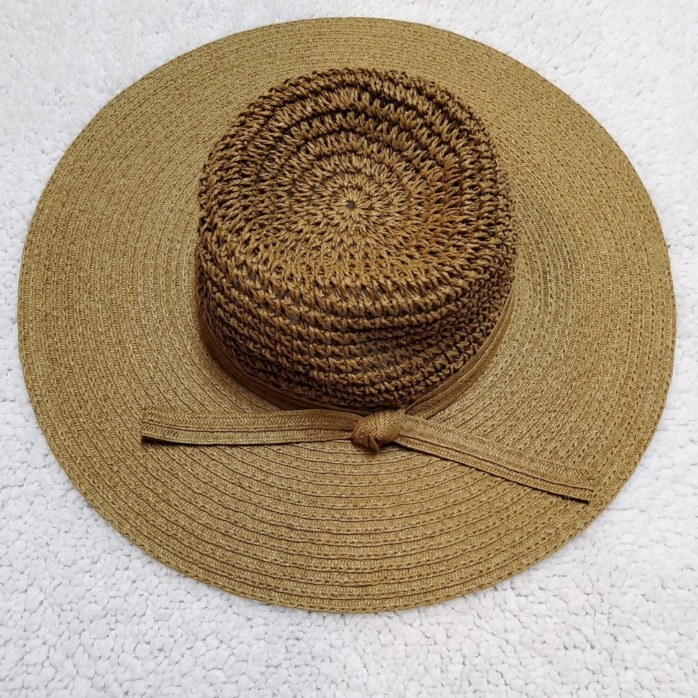 Oversized Floppy Hat Brim With Ribbon - Picture 1 of 4